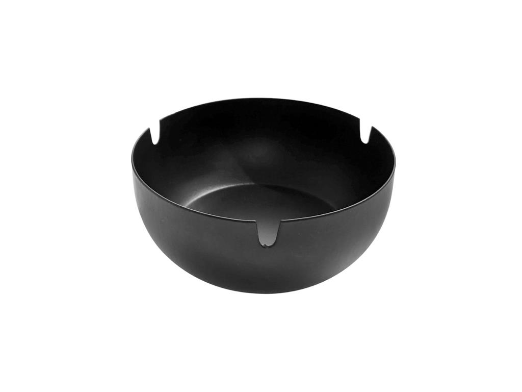 Czarna popielniczka / 11 cm / stal nierd