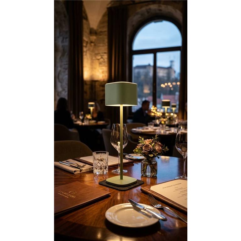 Lampa stołowa dotykowa / 8x8x23cm / 1 sz