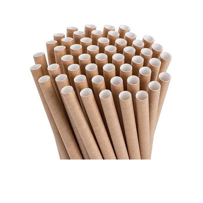 Słomki papierowe / frappe / długie / 8x2
