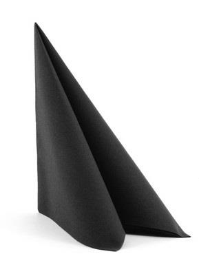 Serwetki / Airlaid / 40x40cm / czarne /