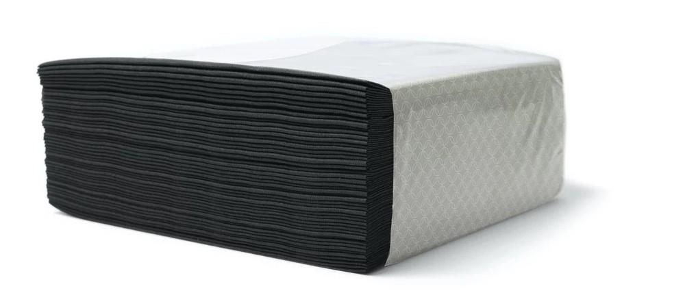 Serwetki / Airlaid / 40x40cm / czarne /