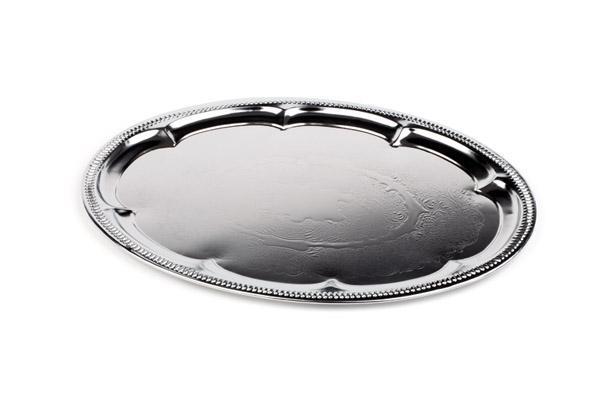 Taca do serwowania / 46x34cm / srebrna /
