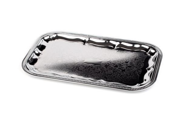 Taca do serwowania / 53x32cm / srebrna /