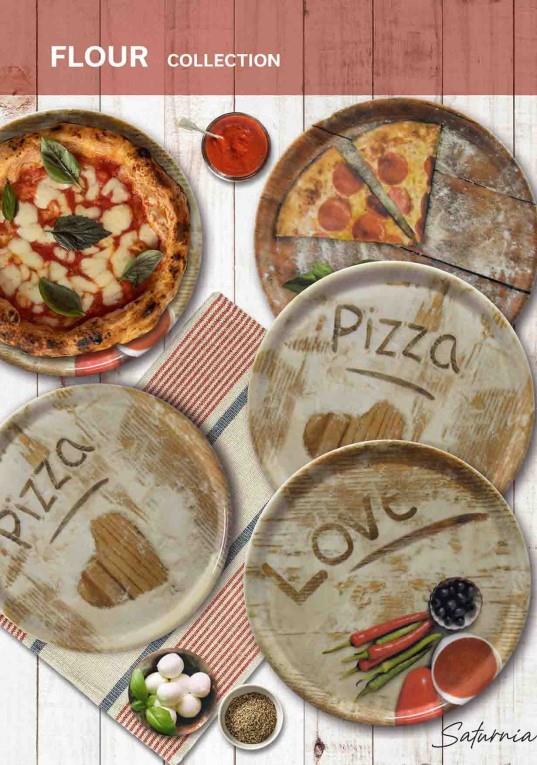 Talerz do pizzy Napoli / 33cm / Mąka / 6