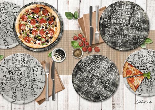 Talerz do pizzy Napoli / 33 cm / kursywa