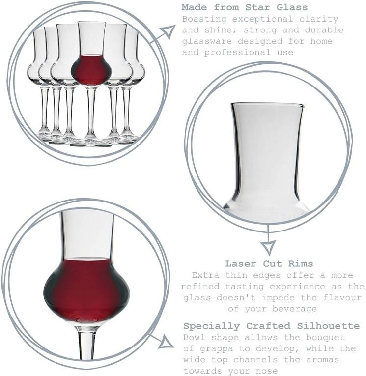 Kieliszek do Riserva Grappa / 8cl / 6szt