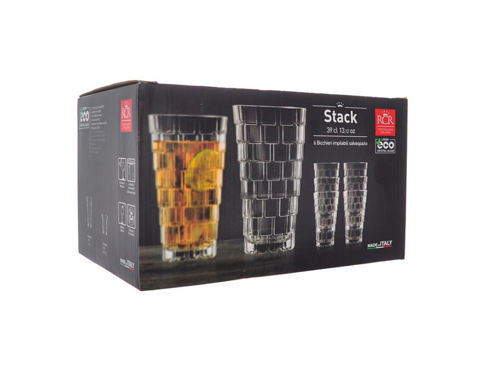 Szklanki do sztaplowania / 390ml / 6szt.