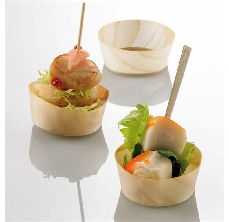 Miski do sosu fingerfood / drewniane / 5