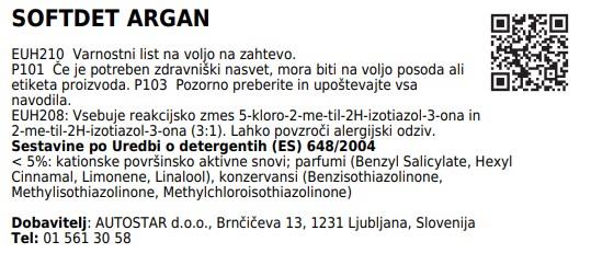 Płyn do płukania tkanin arganowy / 5 l