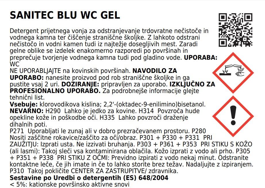 Muszla klozetowa Blu Power WC Gel / 700m