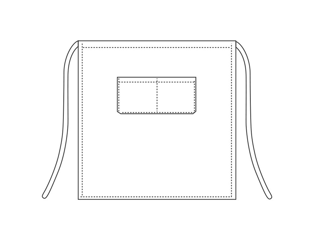 Fartuch kelnerski / 70x70cm / paski bord