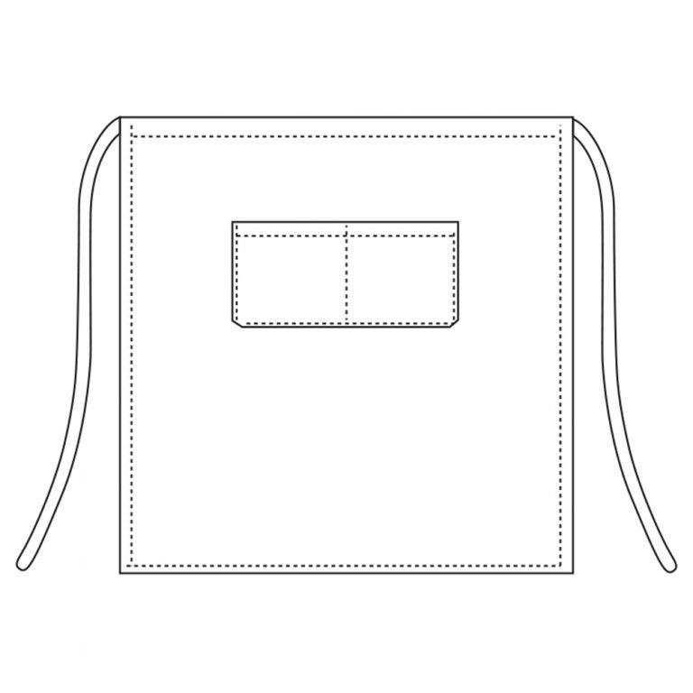 Fartuch kelnerski / 70x70cm / jeans / 2