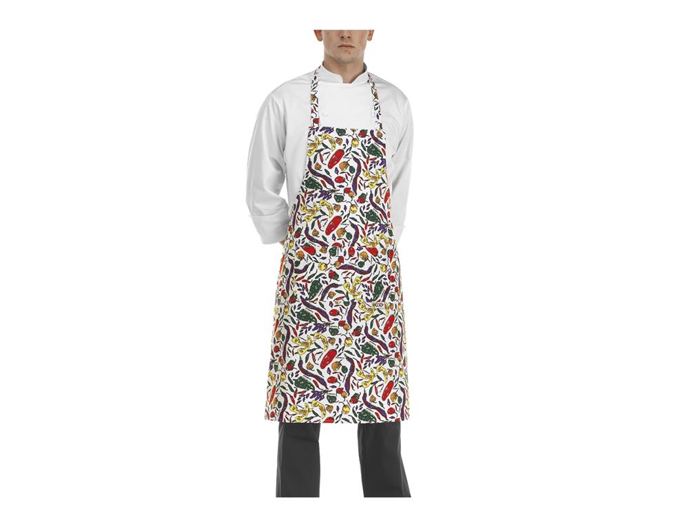 Fartuch kuchenny / 90x70cm / szary w pas
