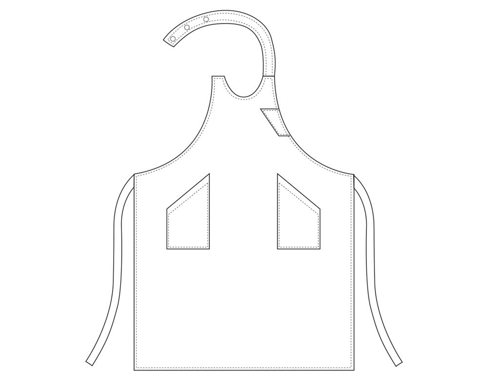 Fartuch / Sommelier / 100x95cm / czarny