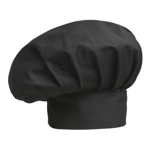 Czapka kucharska / wysoka / czarna / 2 s