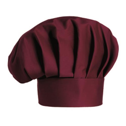 Czapka kucharska / wysoka / bordowa / 2