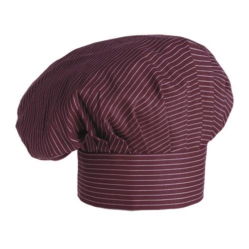 Czapka kucharska / wysoka / wino / 2 szt