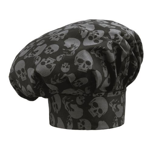 Czapka szefa kuchni / wysoka / czaszki /