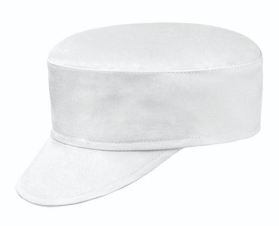 Czapka kucharska / Z daszkiem / biała /