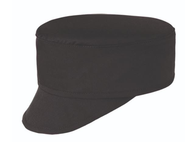 Czapka kucharska / Z daszkiem / czarna /