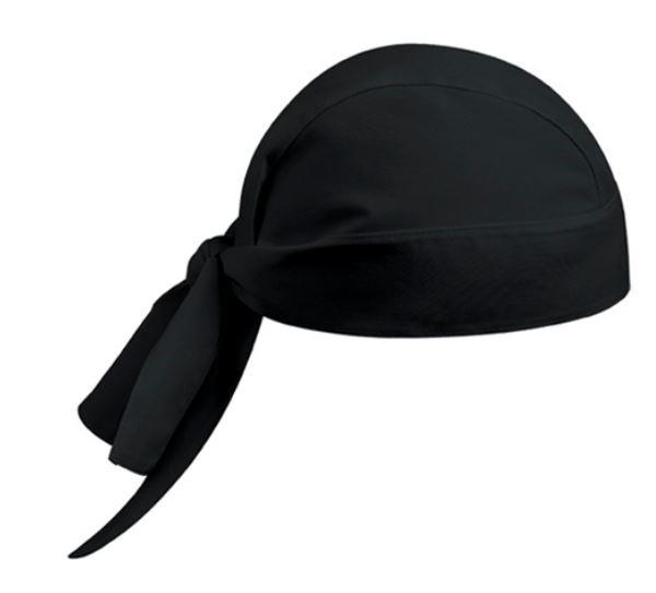 Czapka szefa kuchni / bandana / czarna /