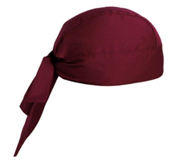 Czapka szefa kuchni / bandana / bordowa