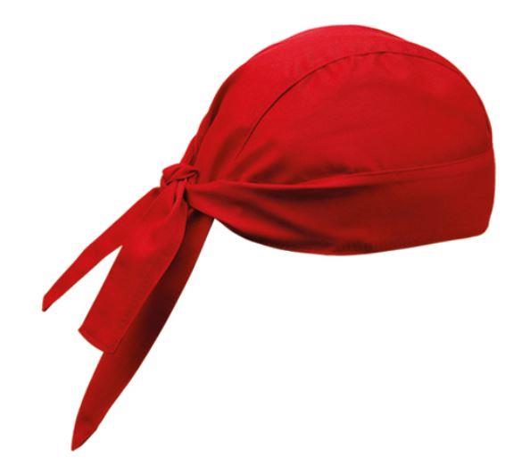 Czapka szefa kuchni / bandana / czerwona