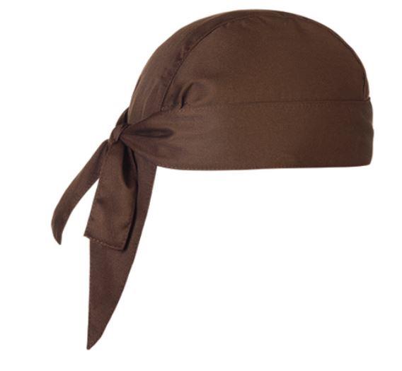 Czapka szefa kuchni / bandana / brązowa