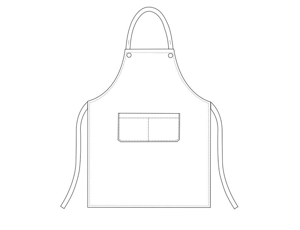 Fartuch kuchenny / 90x70cm / jeansowy br