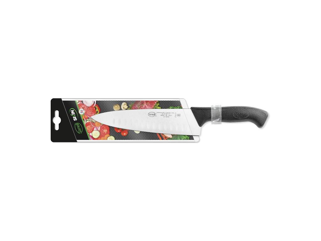 Nóż kuchenny / 21 cm / żebrowany / do sk
