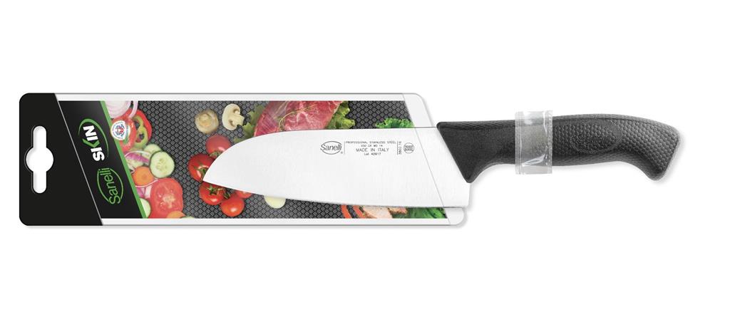 Nóż Santoku / 16cm / Skóra