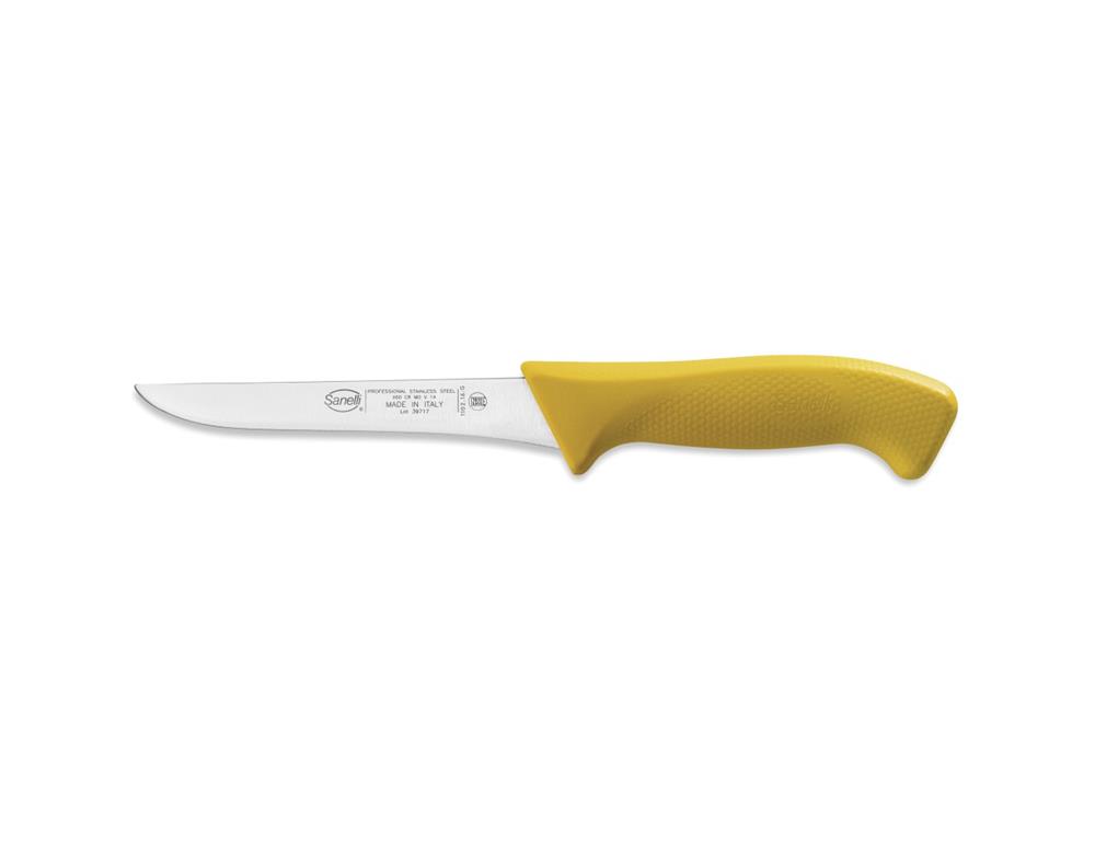 Nóż do filetowania / 16 cm / żółty / skó