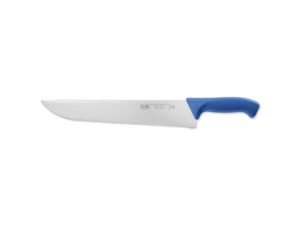 Nóż do ryb / 33 cm / ząbkowany / niebies