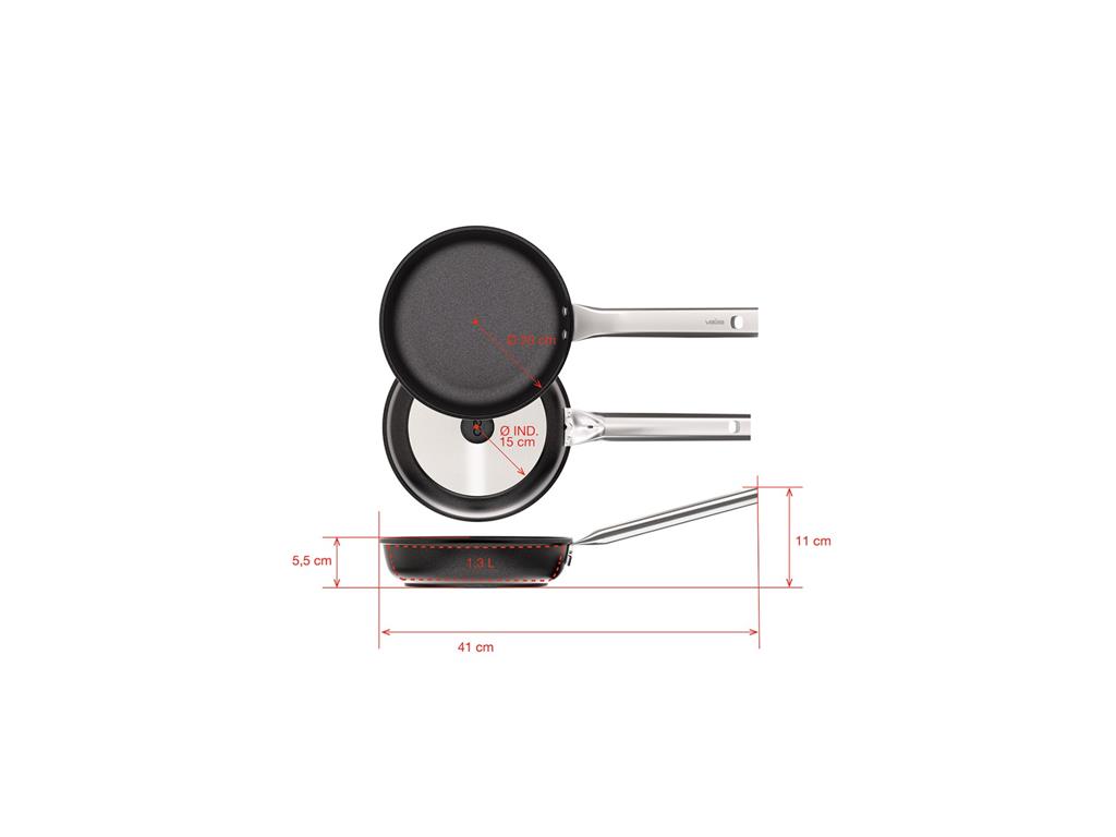 Patelnia aluminiowa / 20 cm / 3 mm / nie