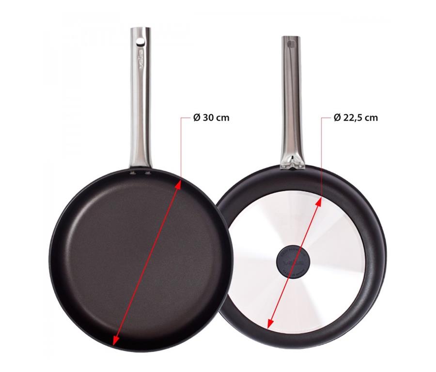 Patelnia aluminiowa / 30 cm / 3 mm / nie