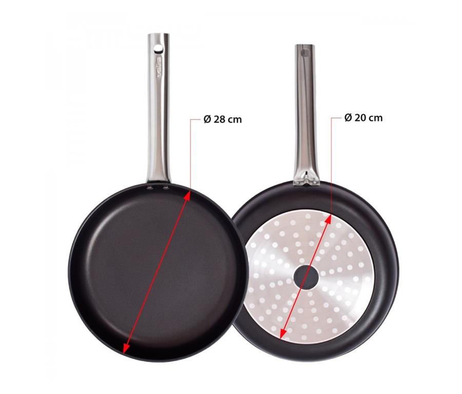 Patelnia aluminiowa / 28 cm / 3 mm / nie