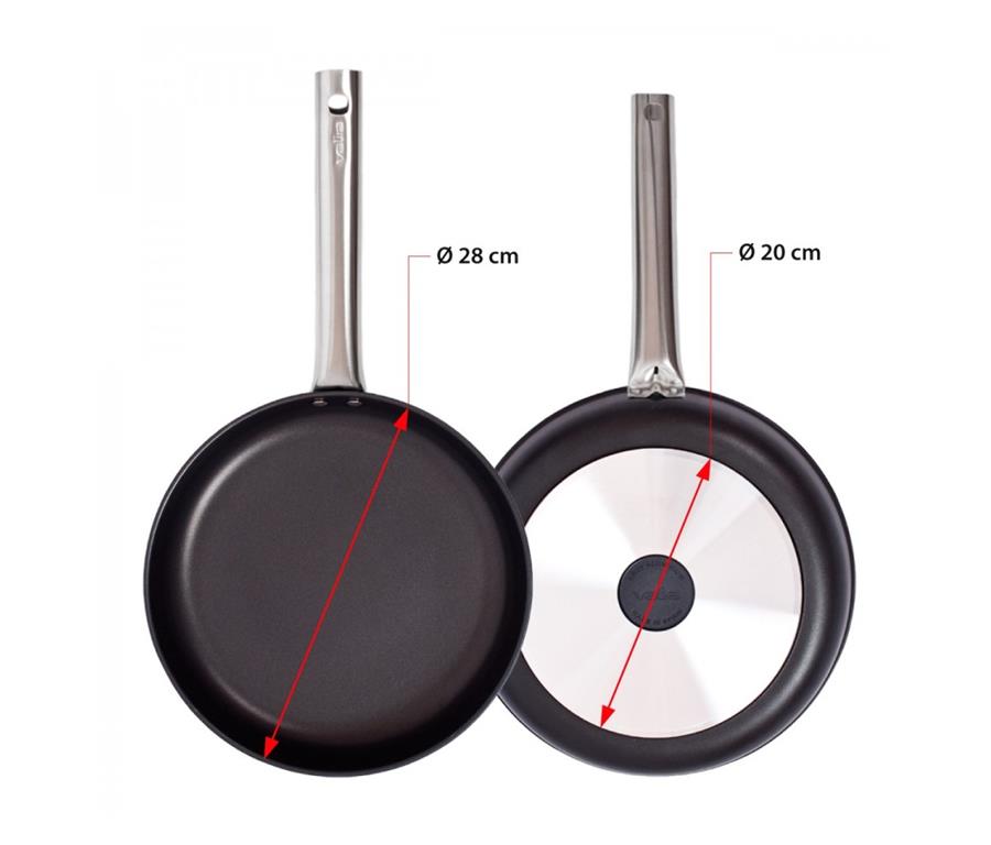 Patelnia aluminiowa / 28 cm / 3 mm / nie