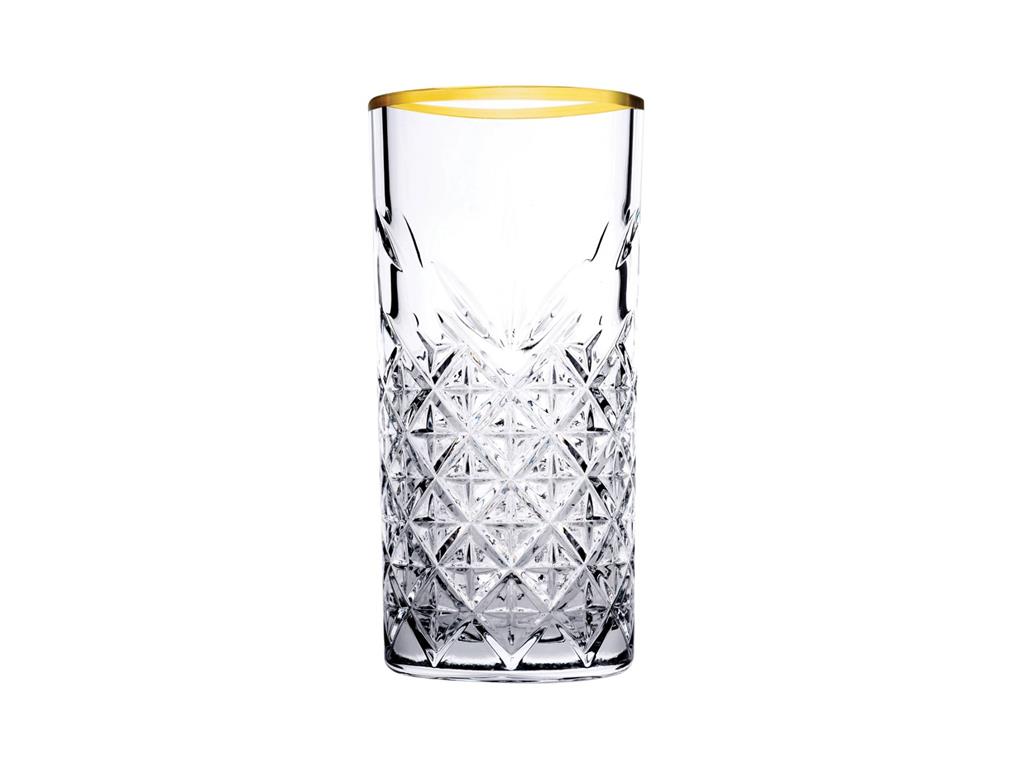 Szklanka Timeless / 30cl / złota obwódka
