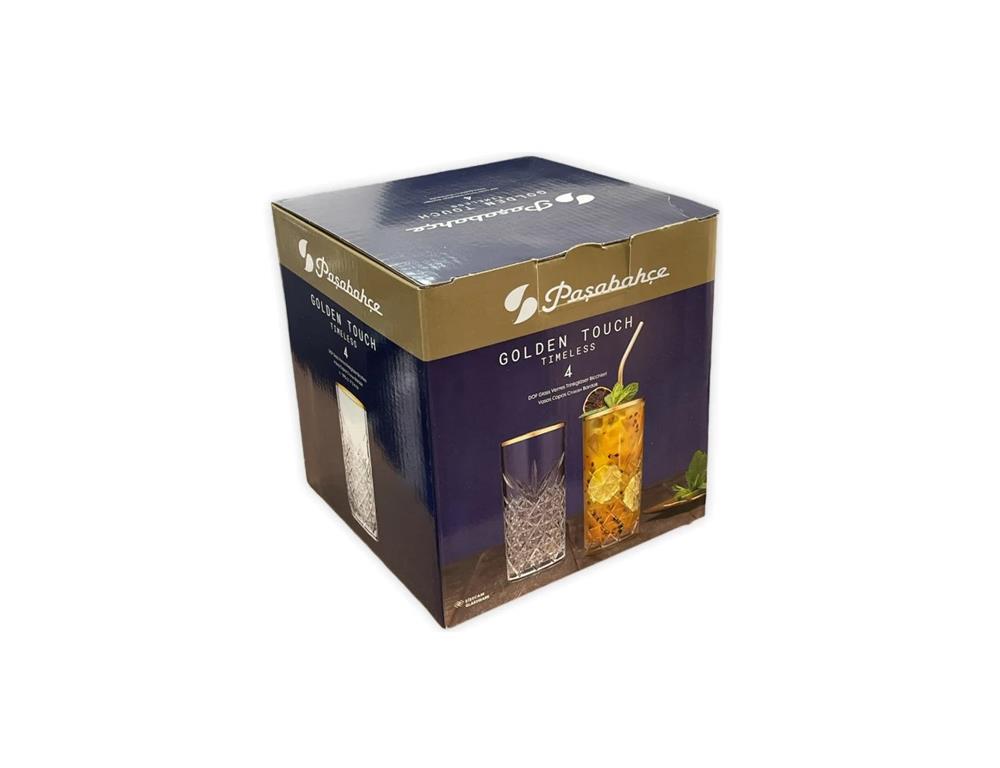 Szklanka Timeless / 30cl / złota obwódka