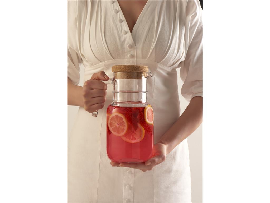 Dzbanek Hoop / 1,5 l / z korkową pokrywk