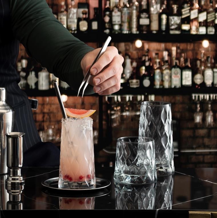 Szklanka liściasta / 36cl / 4 szt.