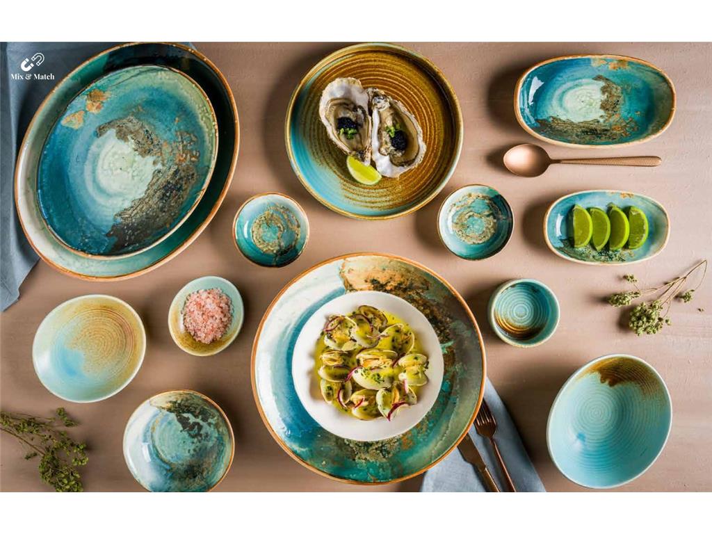 Talerz koralowy płytki / 21 cm / 12 sztu
