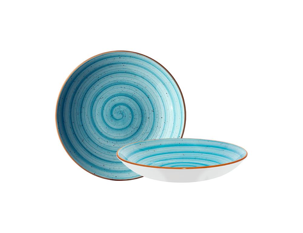 Talerz głęboki Aqua Bloom / 25 cm / 1300