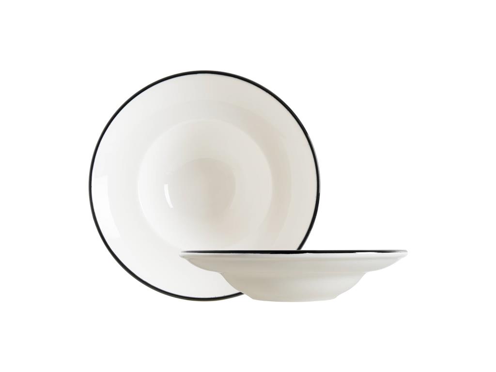 Talerz głęboki Linea Black / 24cm / 6szt