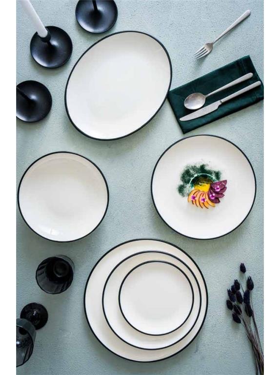 Talerz płytki Linea Black Gourmet / 21 c