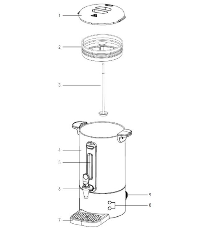 Ekspres do kawy / 7L / UNIQ / 1050W / 23