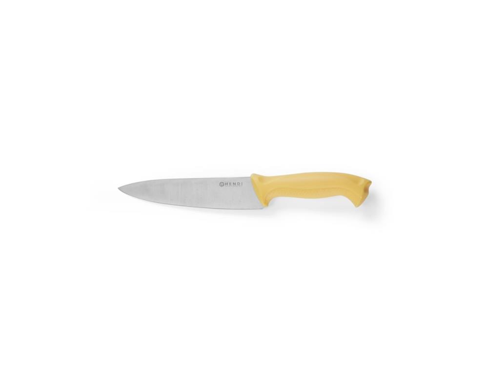 Nóż kuchenny / 18cm / żółty