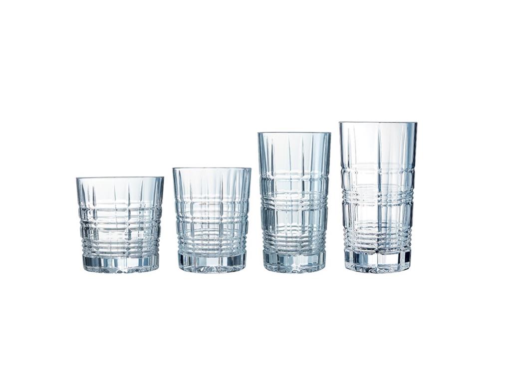 Stare kwadratowe szklanki / 36cl / 6 szt