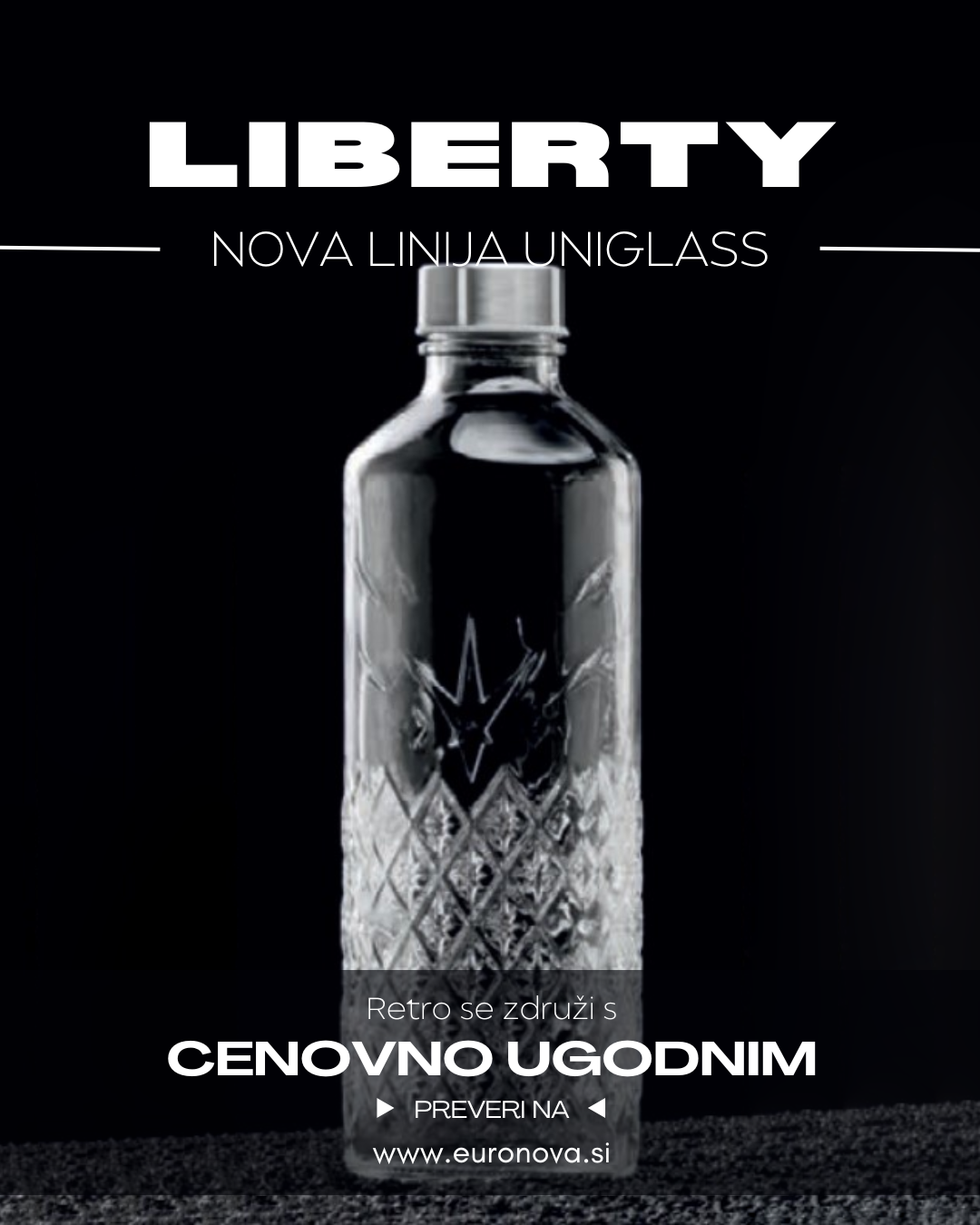 Liberty Uniglass – szklana butelka